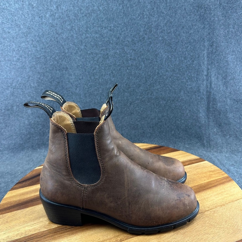 Blundstone 1673 Antique Brown Leather Women's US 7 EU 37 High Top Chelsea Boots